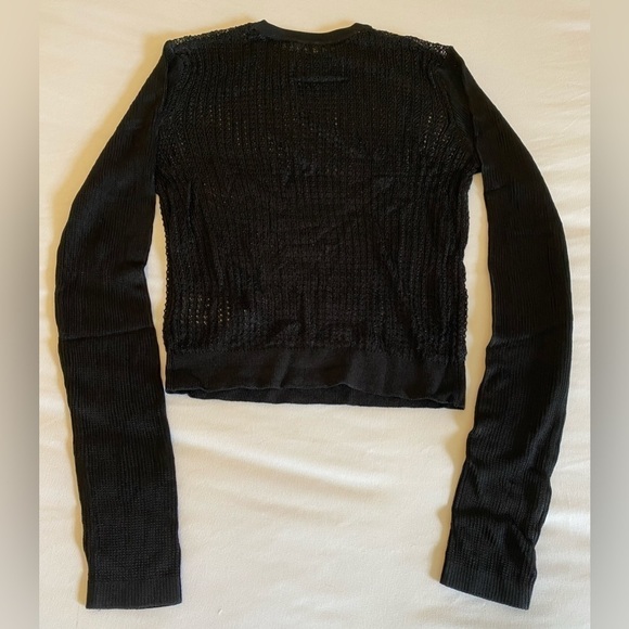 NWT Free People H2O Crew Pullover Open Weave Knit
Crop Top Black Size S - Picture 9 of 11